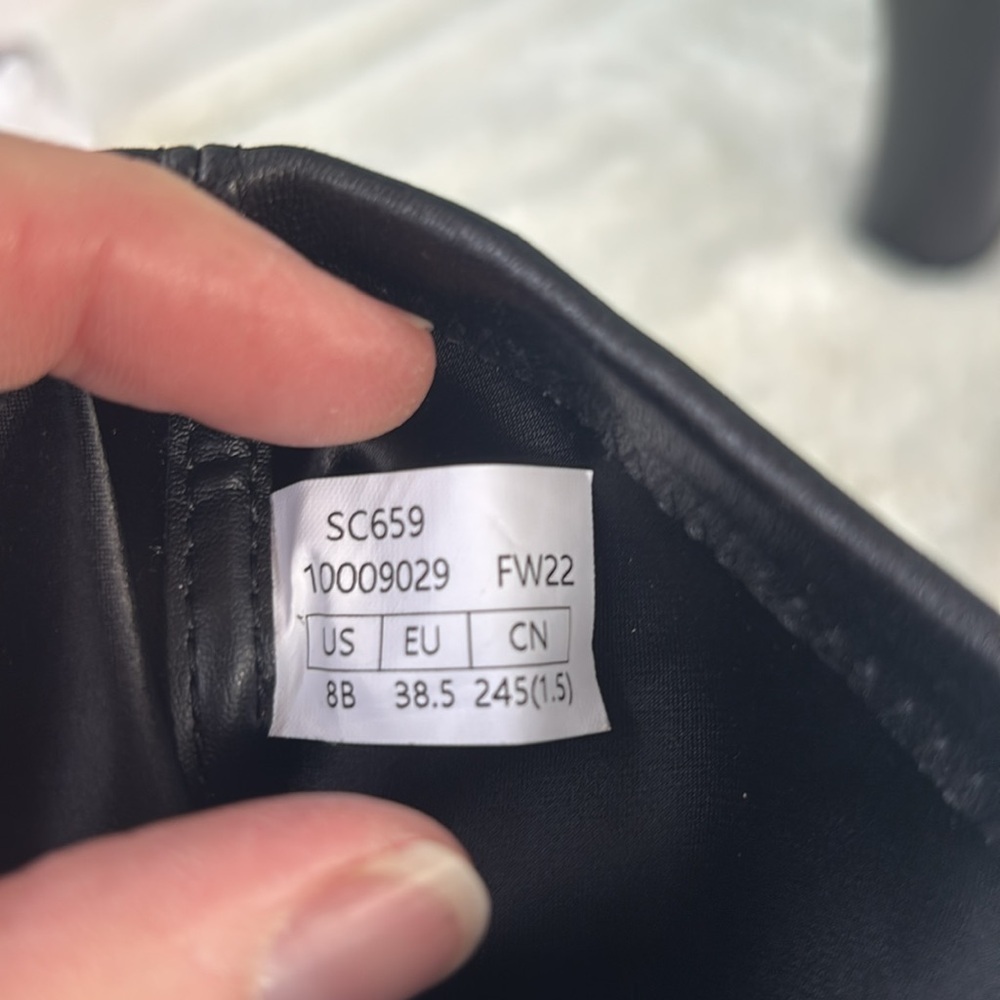 Nwot Stuart Weitzman Curveblock 100 Square Leathe… - image 8